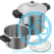 DUROMATIC® INOX Model side handles set 4.0 + 8.0 L · Ø 24 cm