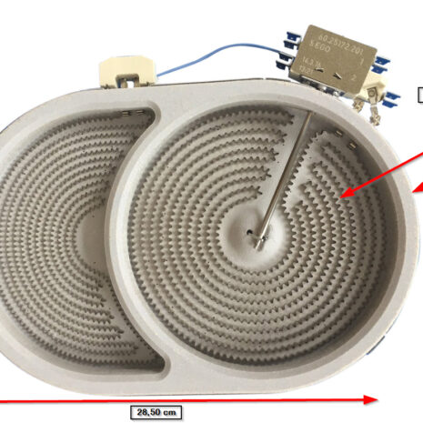 Εστία κεραμική διπλή οβάλ 900 1500watt 220volt Φ285 X 192mm με 6 άκρα ΓΕΝΙΚΗΣ ΧΡΗΣΗΣ Εστία κεραμική διπλή οβάλ 900 1500watt 220volt Φ285 X 192mm με 6 άκρα ΓΕΝΙΚΗΣ ΧΡΗΣΗΣ