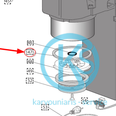 Φλάντζα υποδοχής γκρουπ καφετέριας DELOGNHI DEDICA EC685 EC680... ORIGINAL